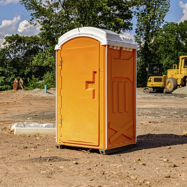 how often are the porta potties cleaned and serviced during a rental period in Cumberland Head